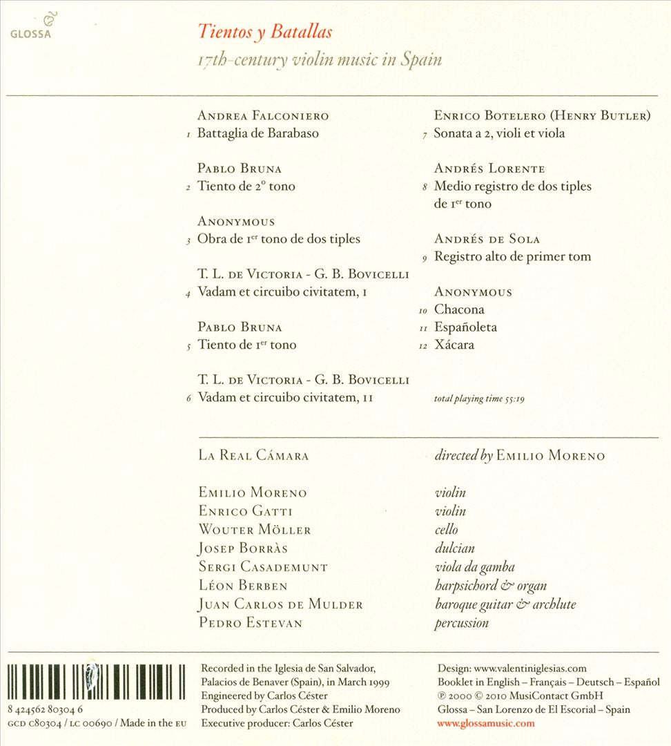 Tientos y Batallas: 17th Century Violin Music in Spain cover art