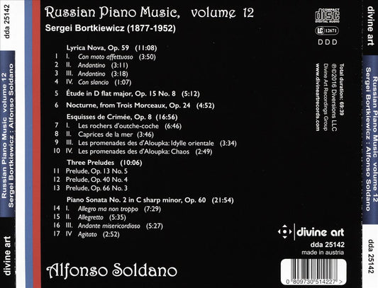 Sergei Bortkiewicz: Piano Sonata No. 2; Esquisses de Crimée; Lyrica Nova and other works cover art