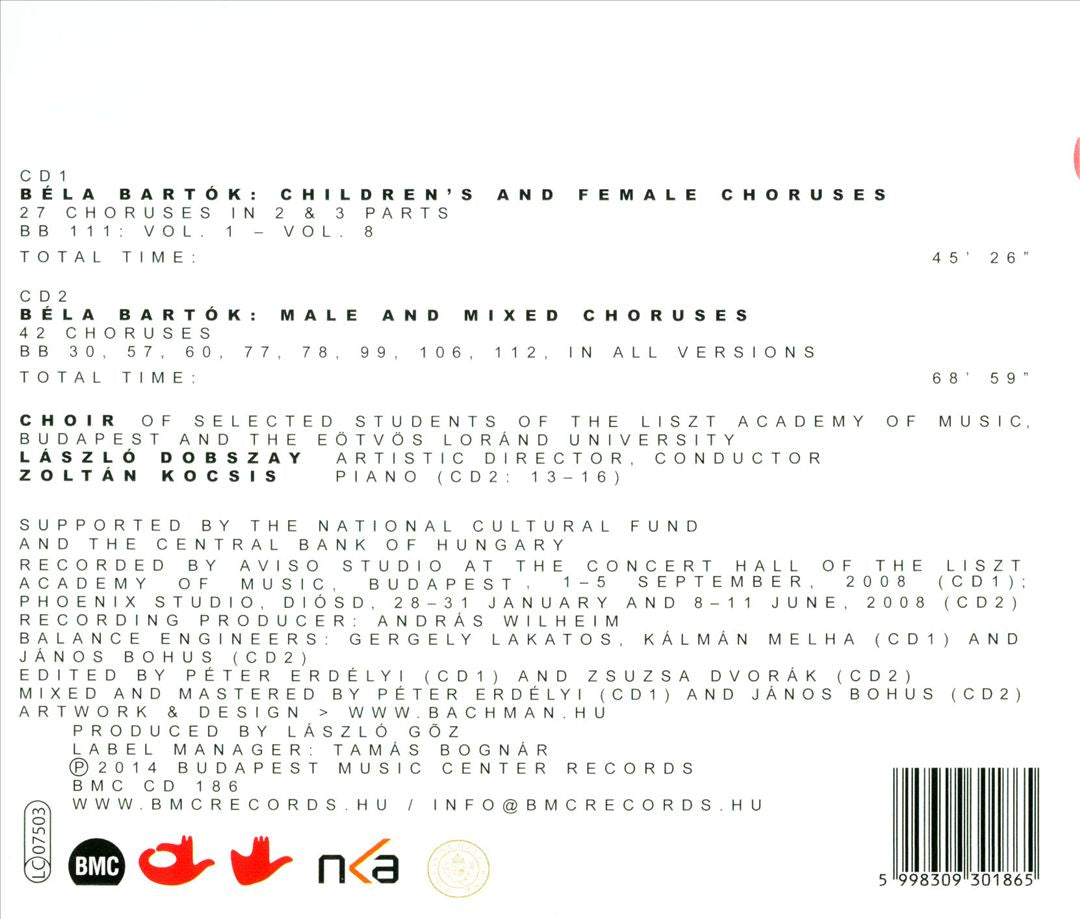 Béla Bartók: Complete Choral Works cover art