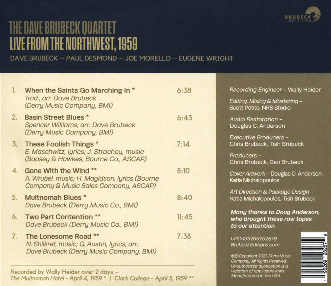 Live From the Northwest, 1959 cover art
