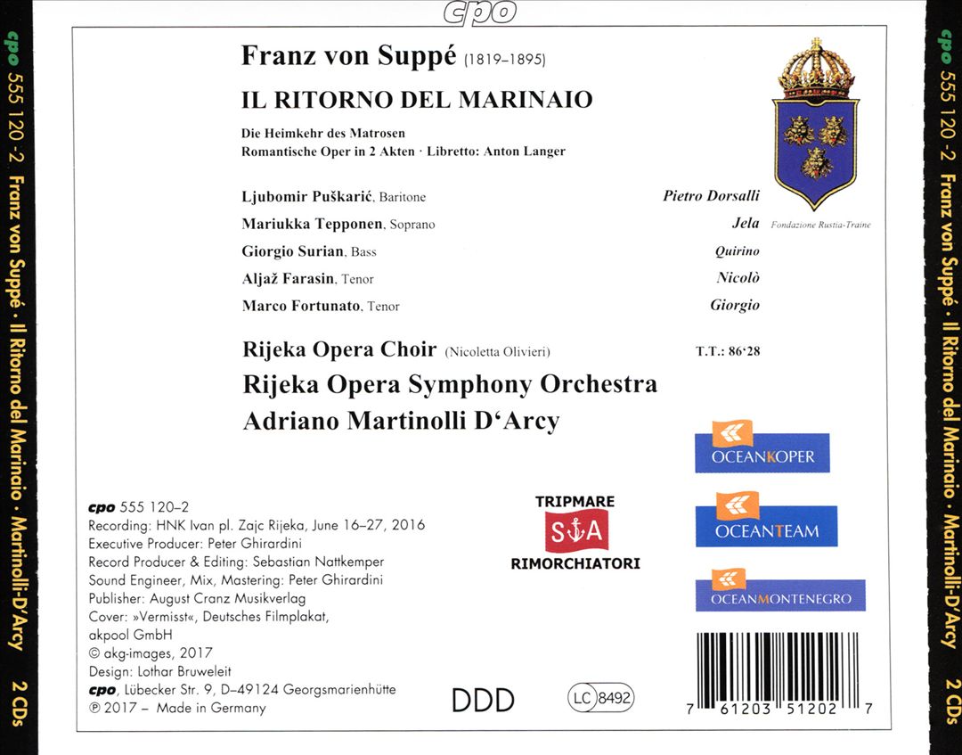 Franz von Suppé: Il Ritorno del Marinaio cover art