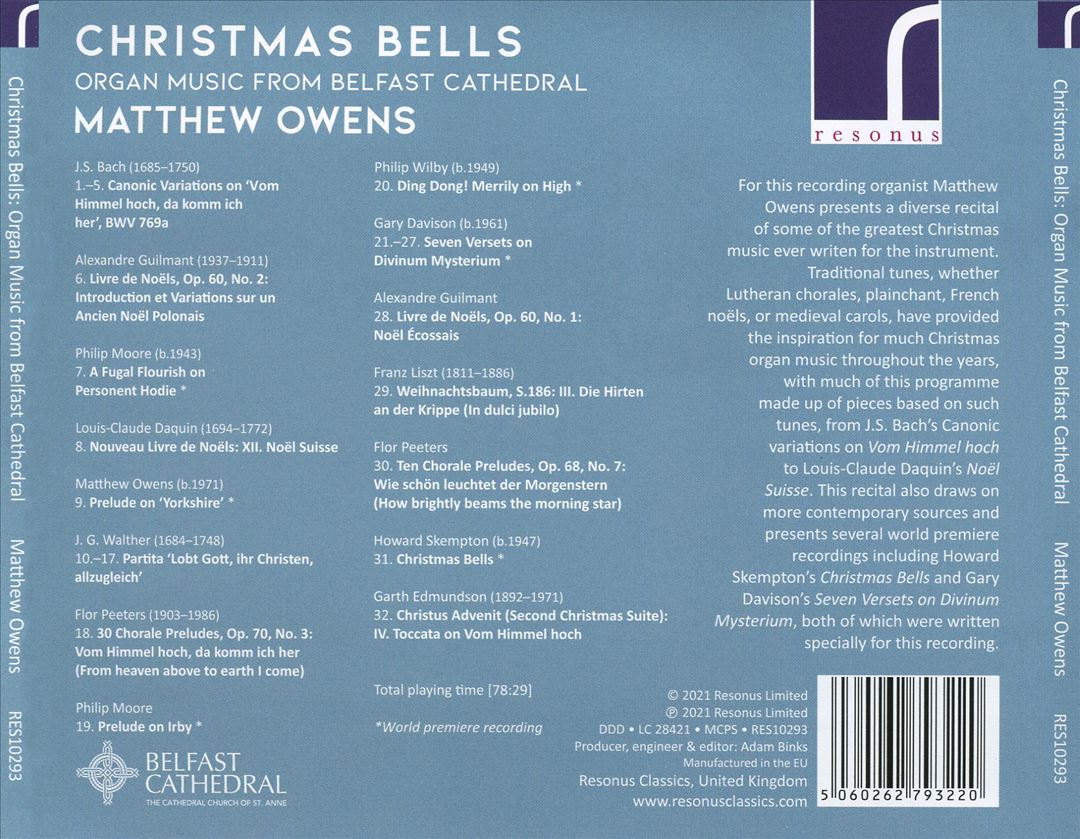 Christmas Bells: Organ Music from Belfast Cathedral cover art
