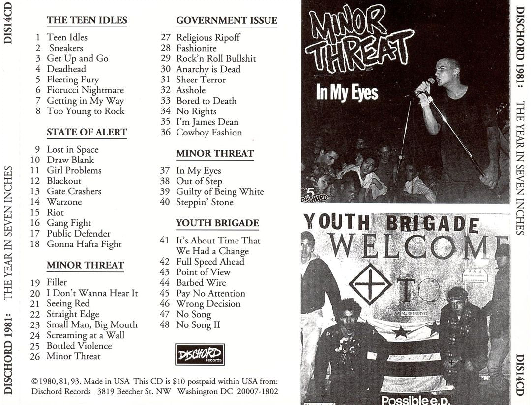 Dischord 1981: The Year in Seven Inches cover art