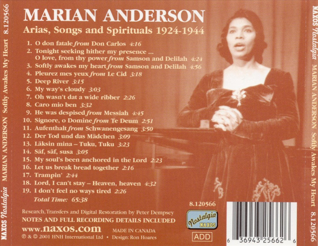 Softly Awakes My Heart: Arias, Songs & Spirituals 1924-1944 cover art