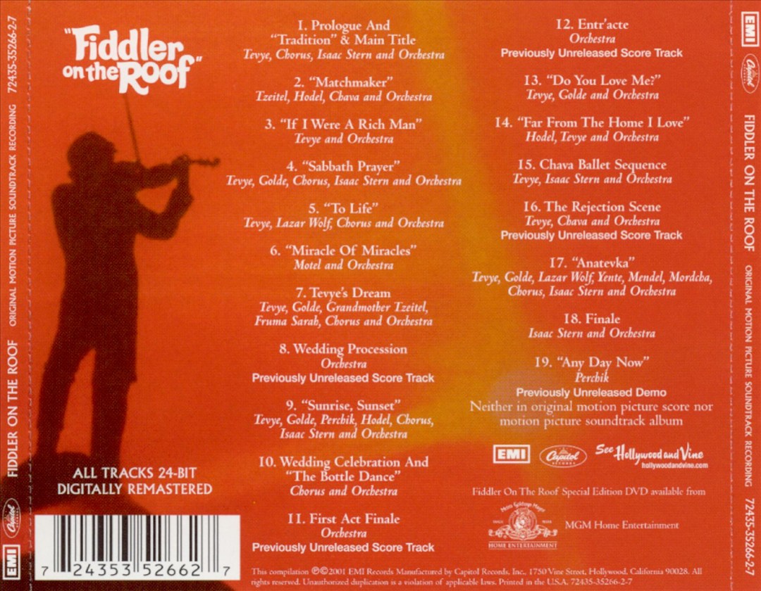 Fiddler on the Roof [30th Anniversary Edition] cover art