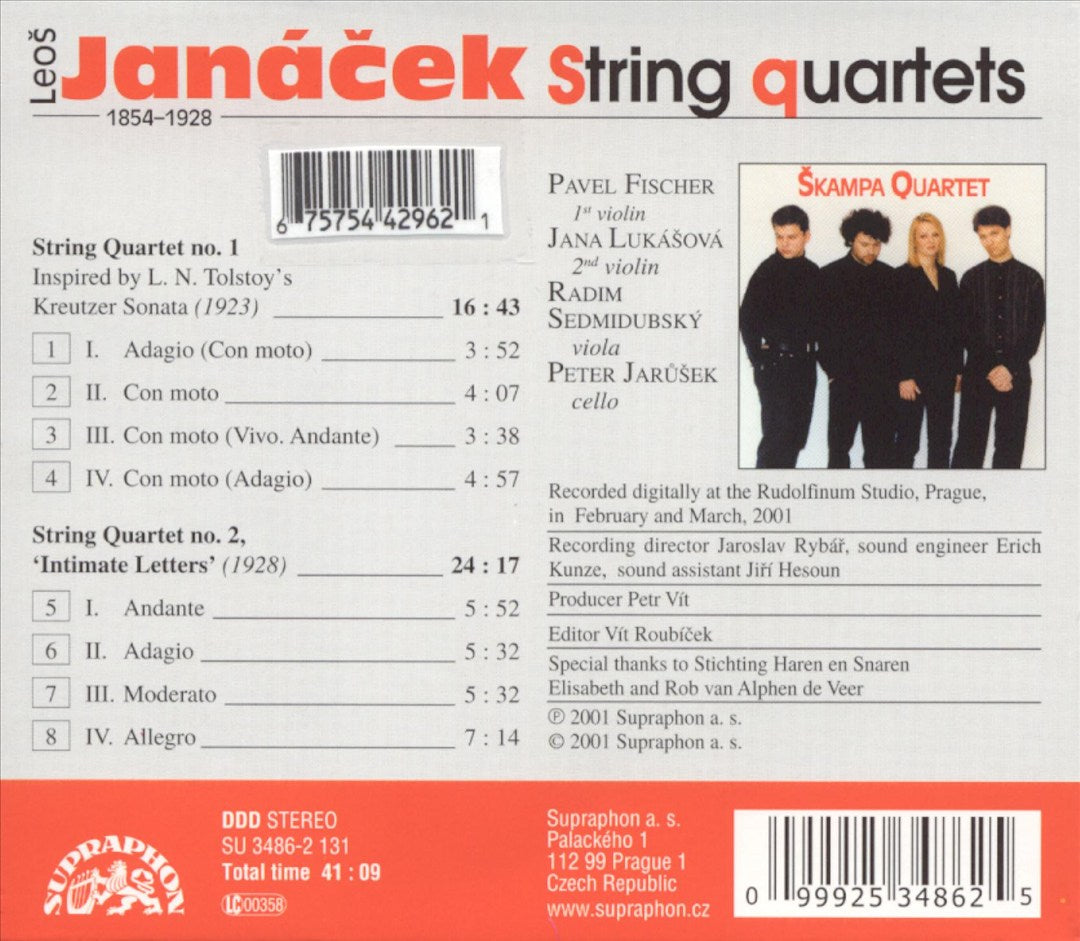 Janácek: String Quartets cover art