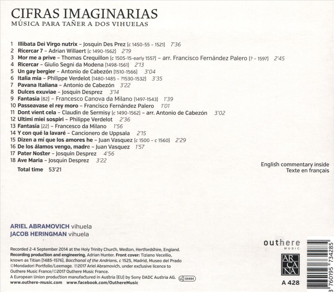 Cifras Imaginarias: Música para Tañer a Dos Vihuelas cover art