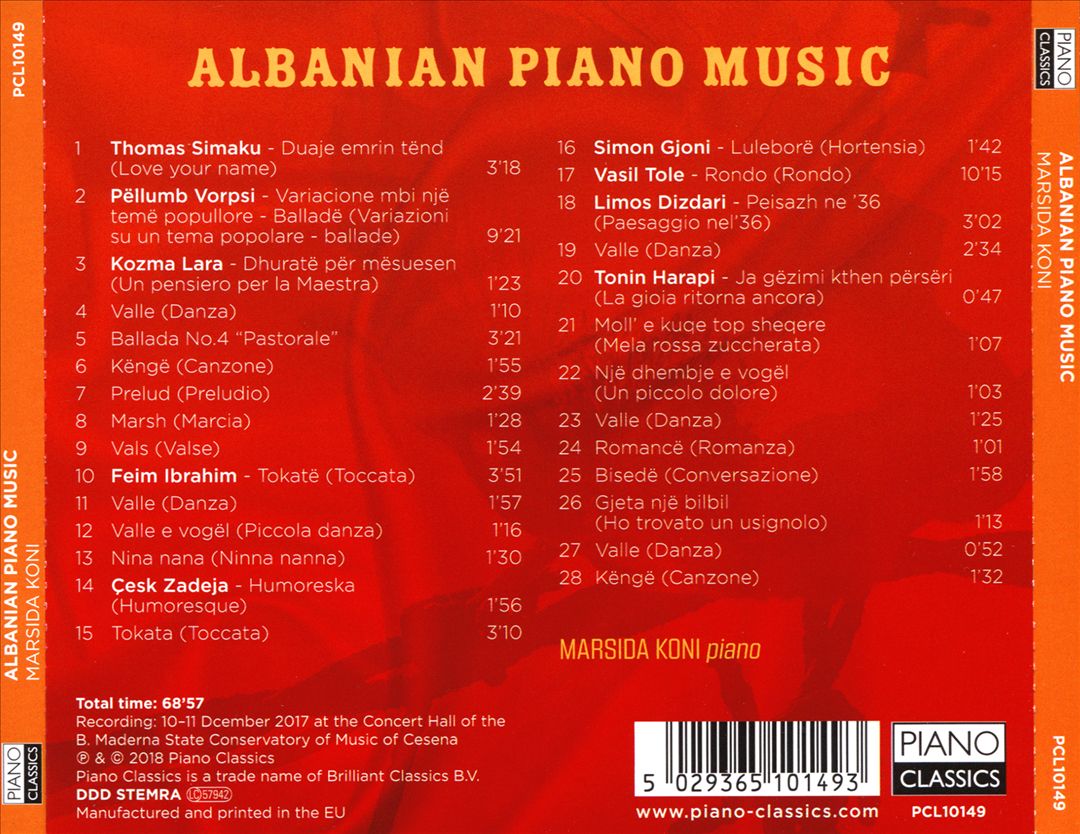 Albanian Piano Music cover art