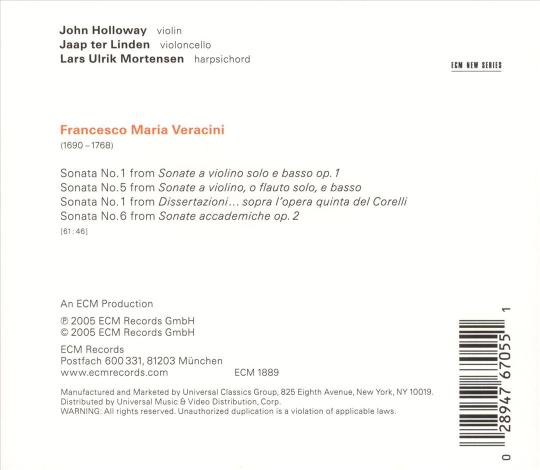 Veracini: Sonatas cover art