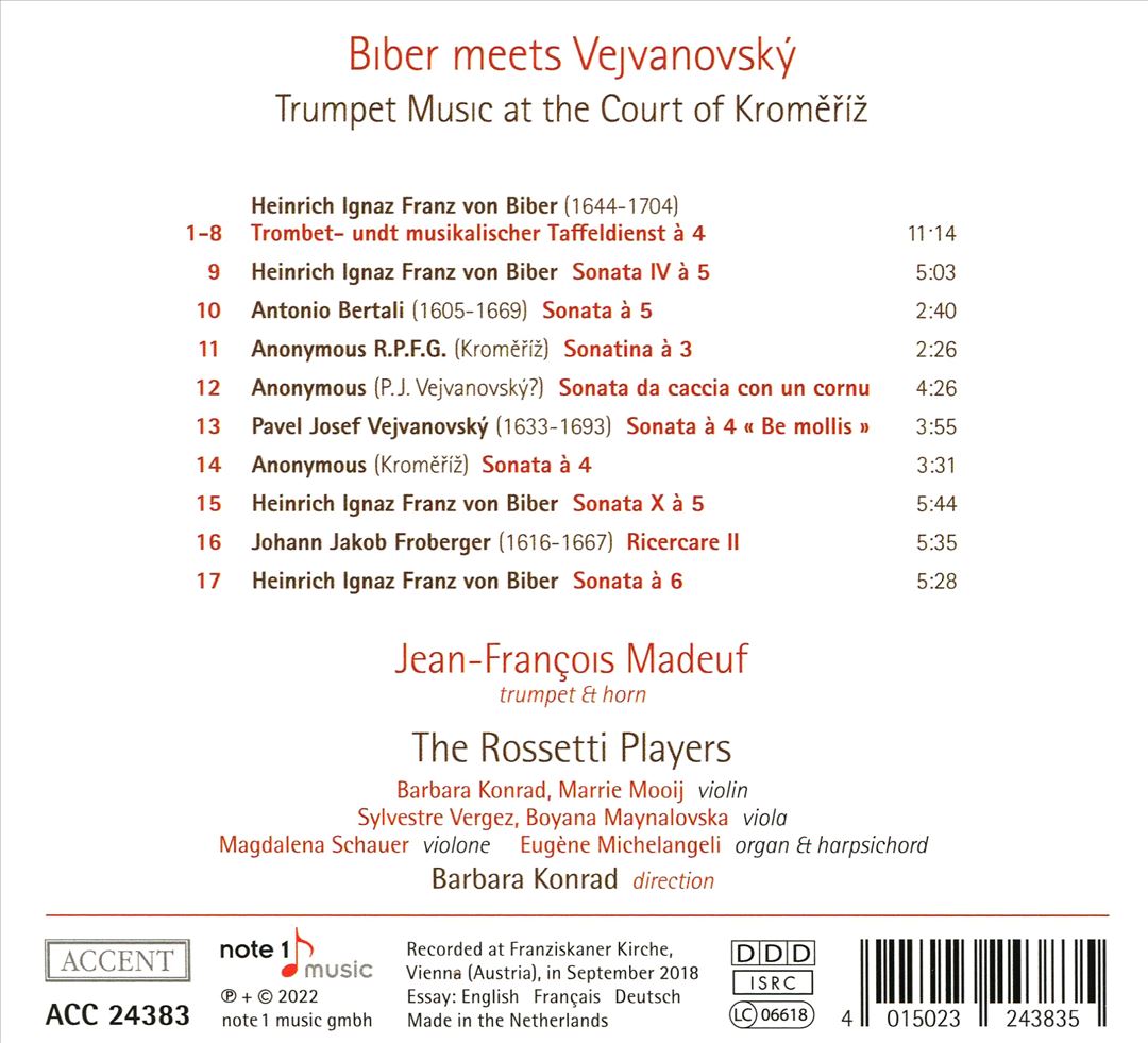 Biber meets Vejvanovsky: Trumpet Music at the Court of Kromeriz cover art