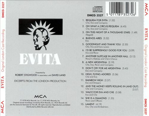 Evita [Original London Cast] cover art