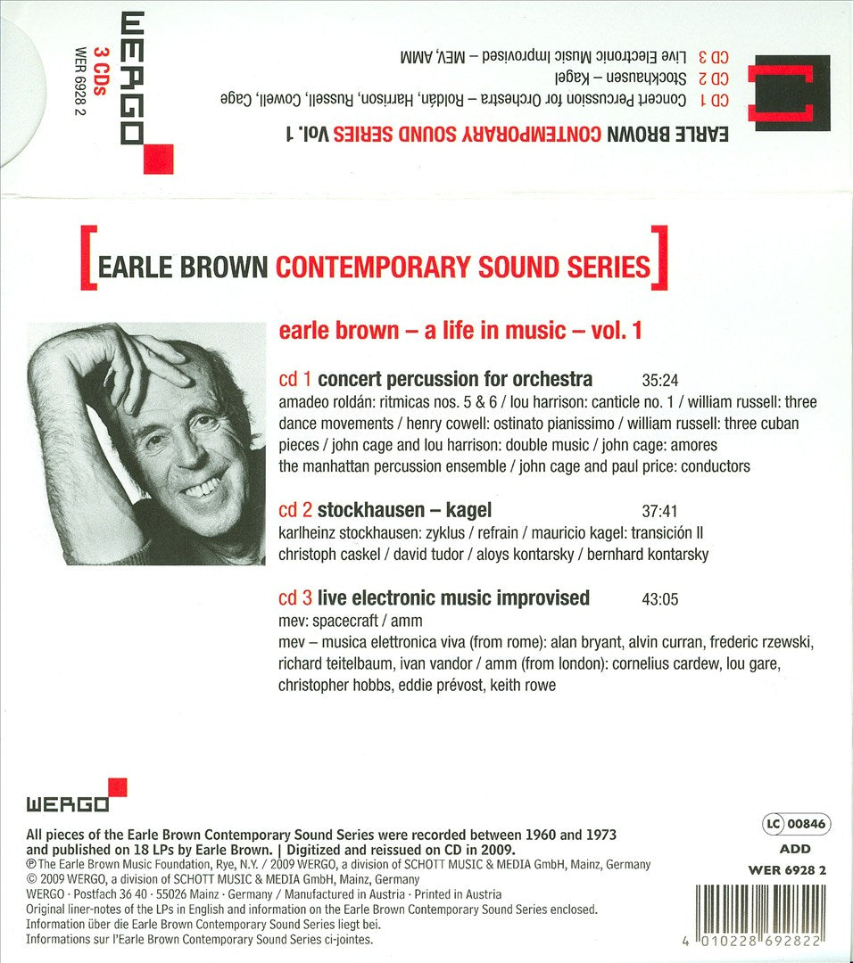 Earle Brown: Contemporary Sound Series, Vol. 1 cover art