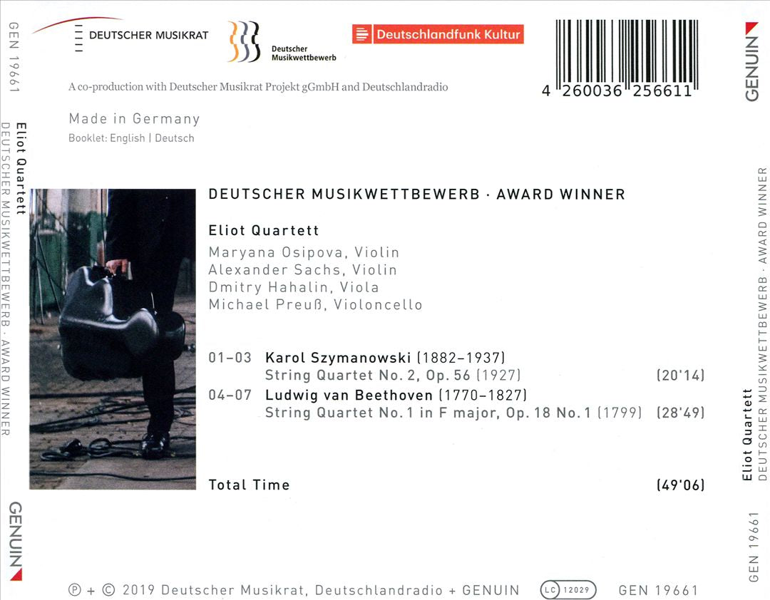 Eliot Quartett: Works by Karol Szymanwski and Ludwig van Beethoven cover art