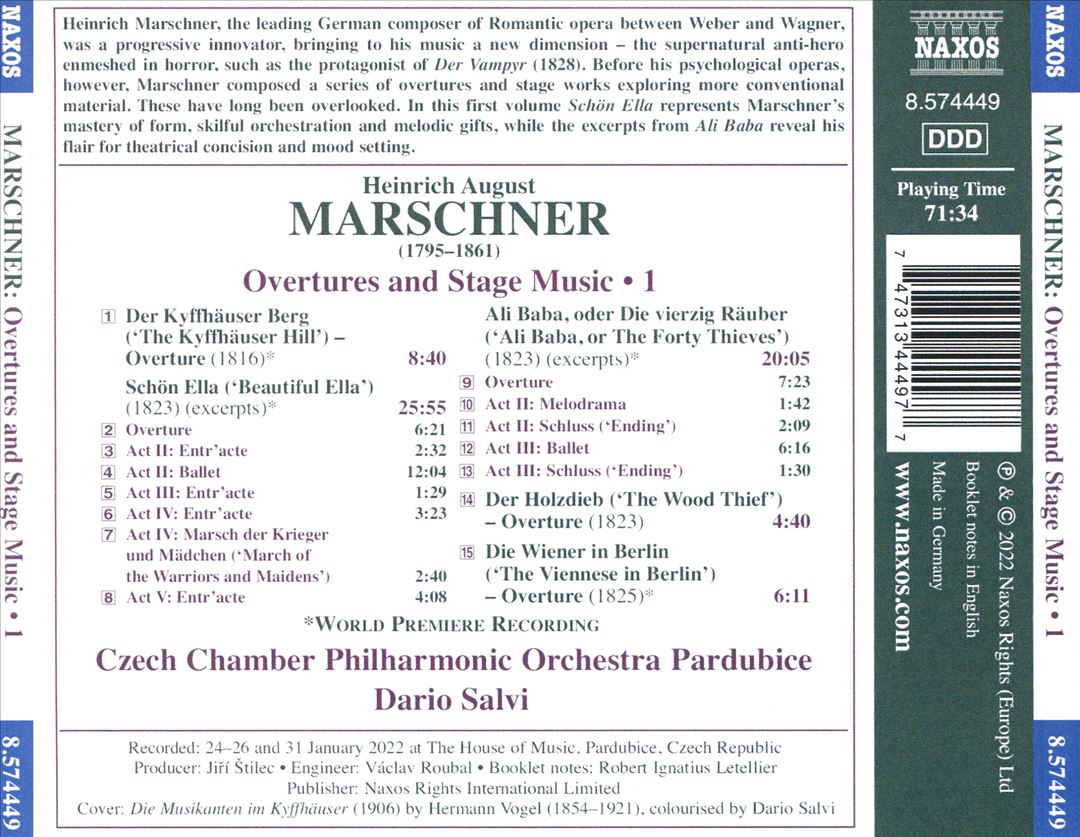 Marschner: Overtures and Stage Music, Vol. 1 cover art
