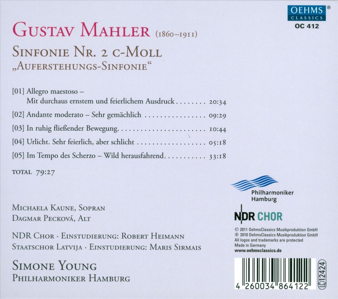 Mahler: Symphony No. 2 in C minor cover art