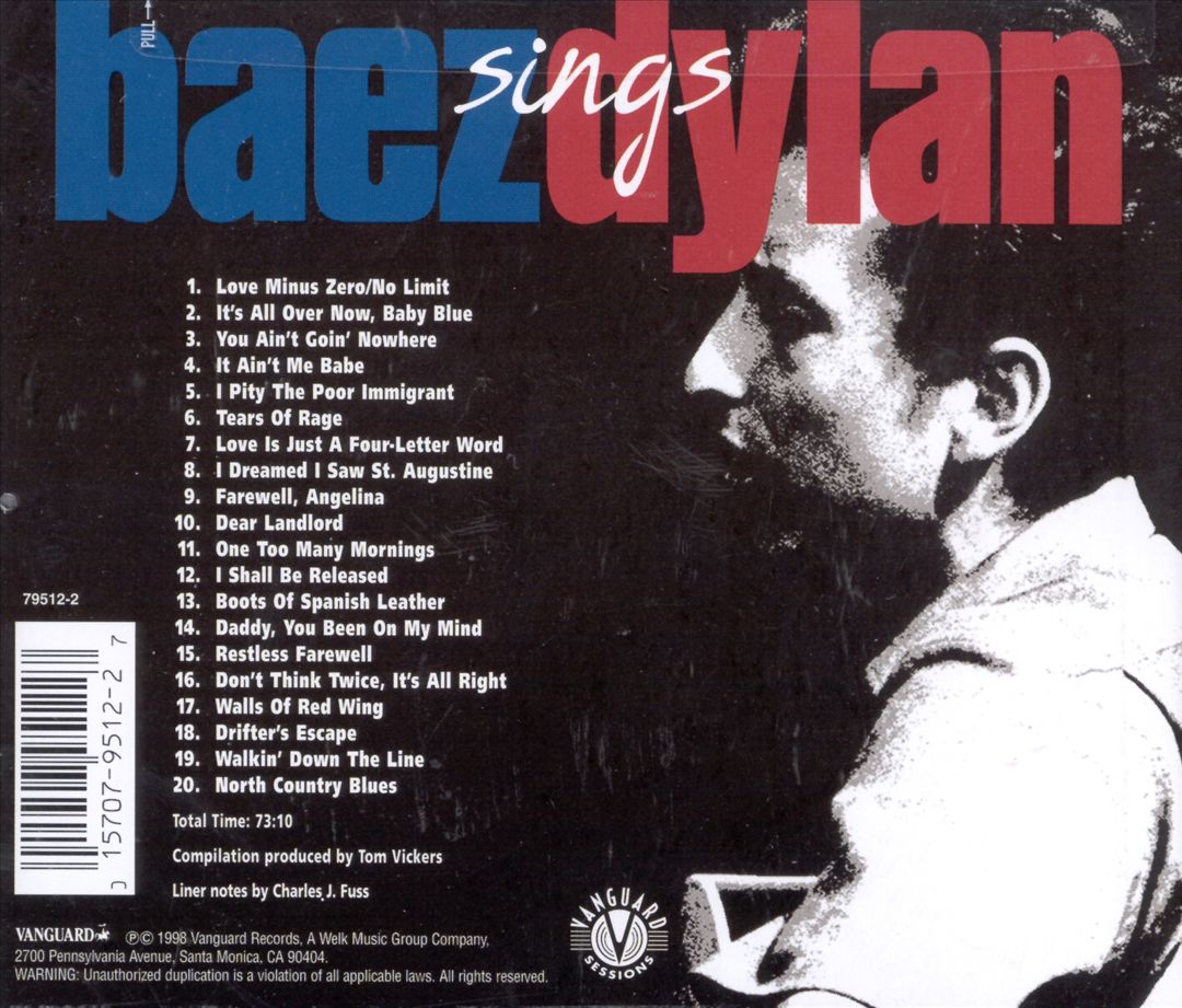 Vanguard Sessions: Baez Sings Dylan cover art