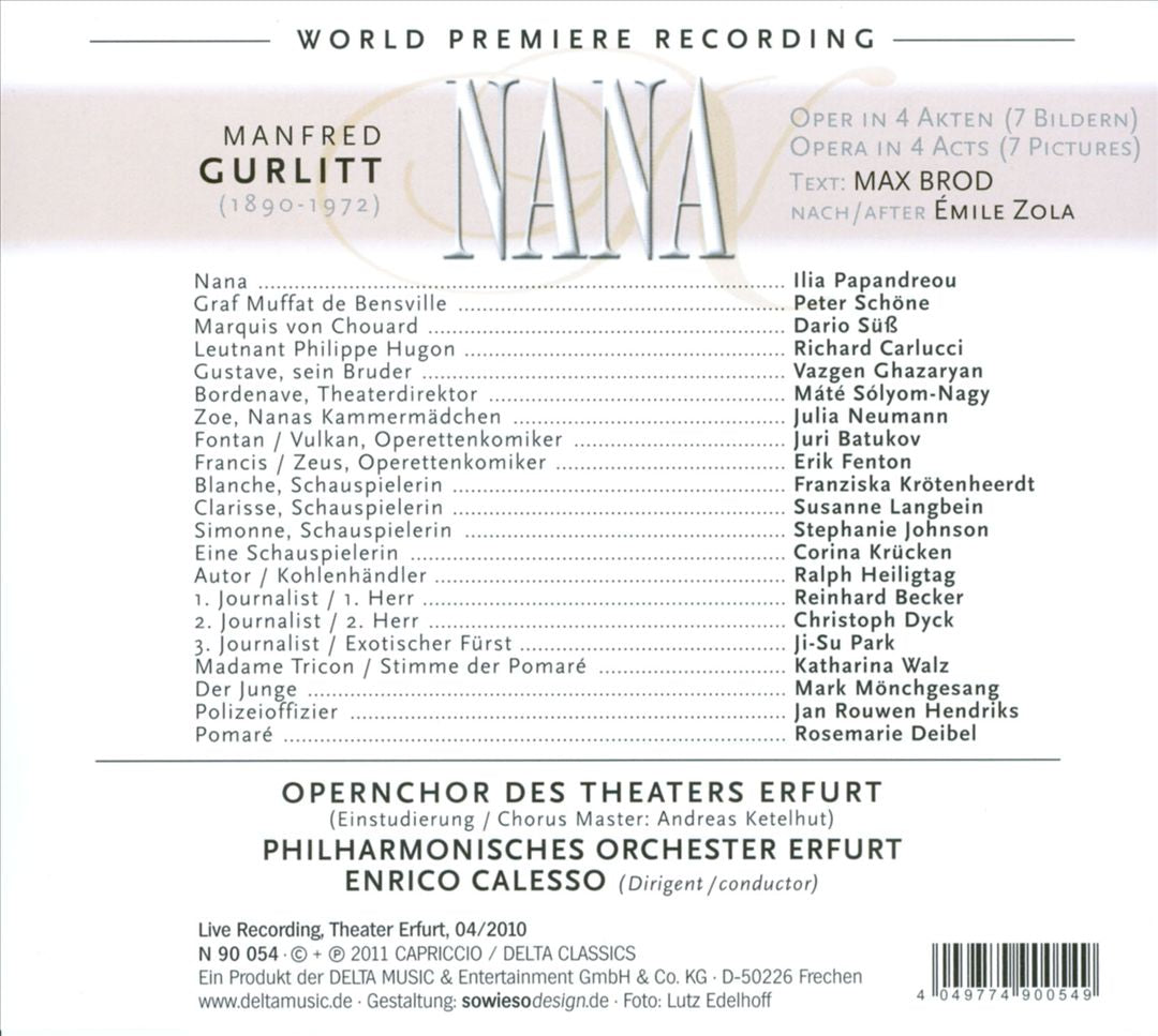 Manfred Gurlitt: Nana cover art