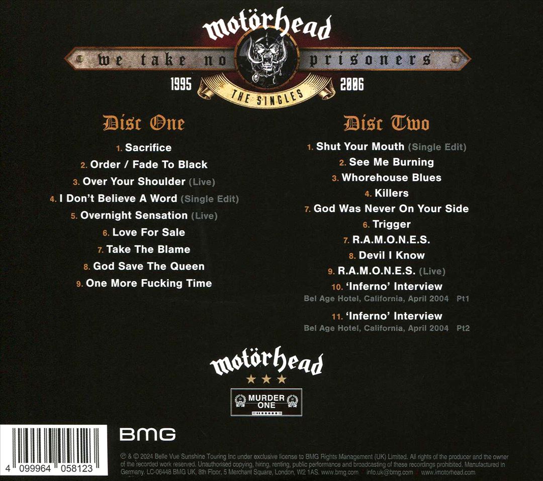 We Take No Prisoners (The Singles 1995-2006) [2 CD] cover art