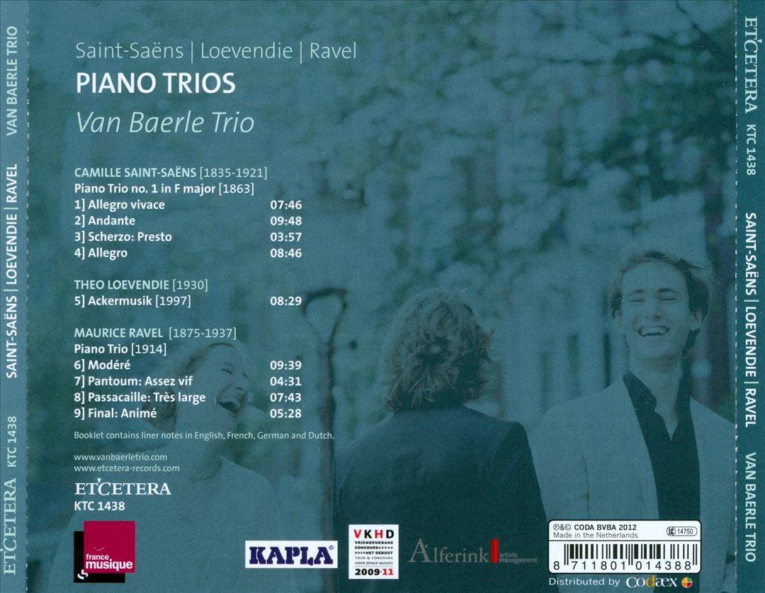 Saint-Saëns, Loevendie, Ravel: Piano Trios cover art