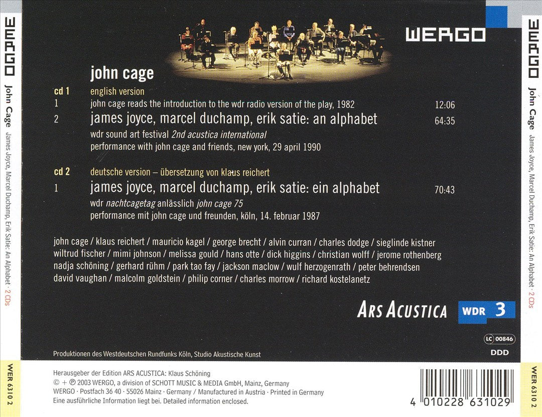 John Cage: James Joyce, Marcel Duchamp, Erik Satie: An Alphabet cover art