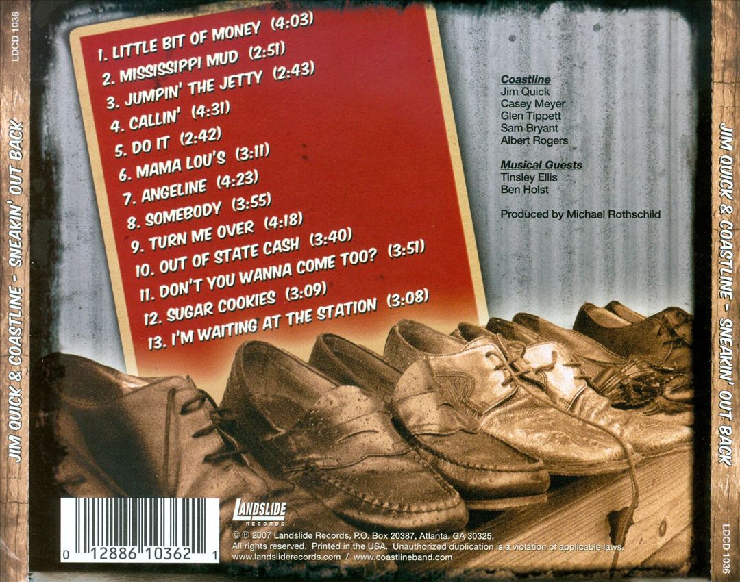 Sneakin out Back cover art