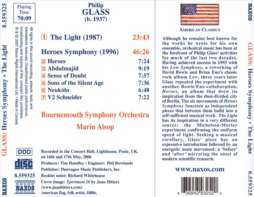 Glass: Heroes Symphony; The Light cover art