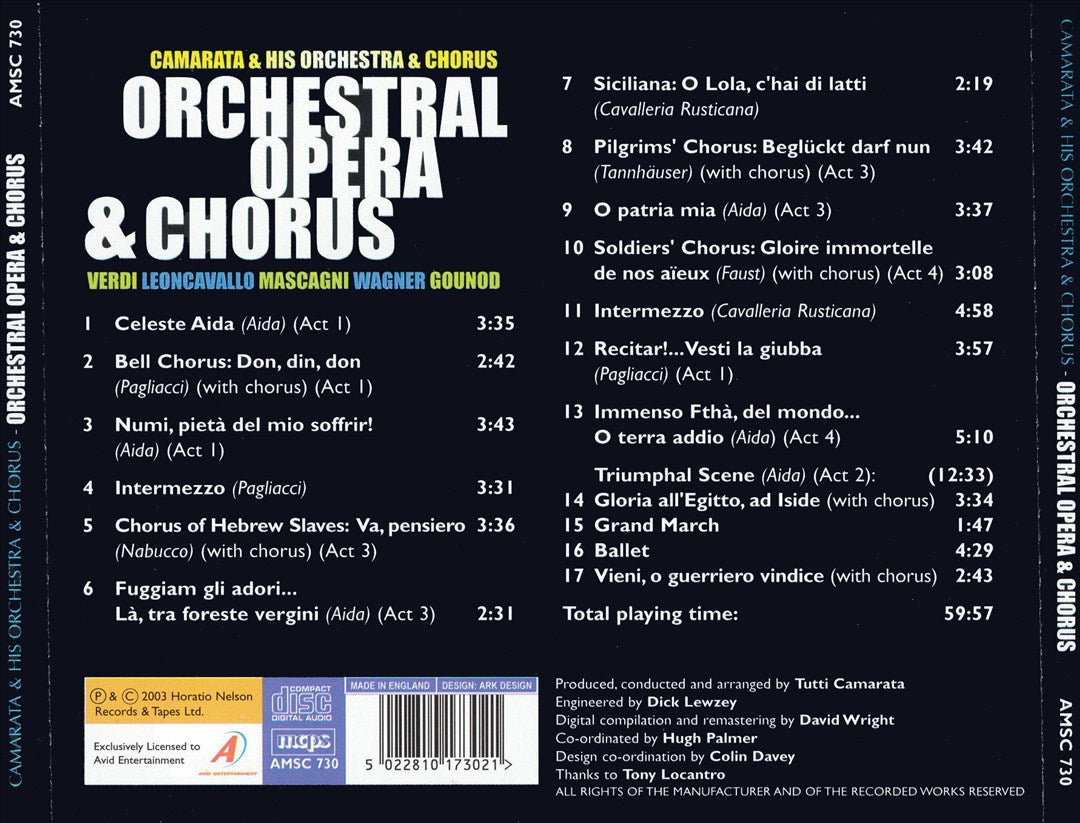 Orchestral, Opera and Chorus cover art