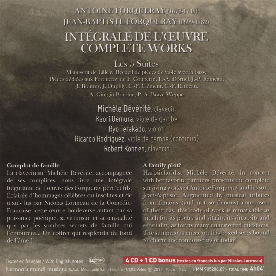 Antoine & Jean-Baptiste Forqueray: Les Tourments de l'âme cover art