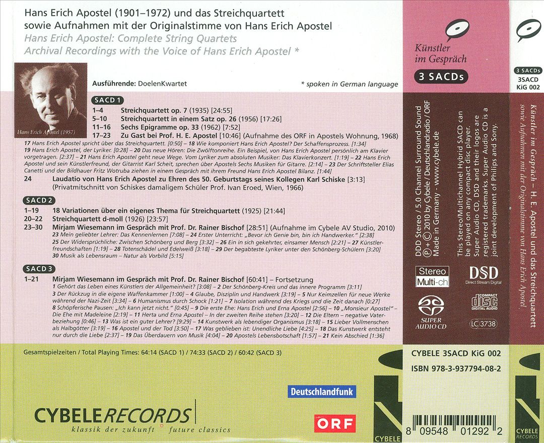 Hans Erich Apostel und das Streichquartett cover art