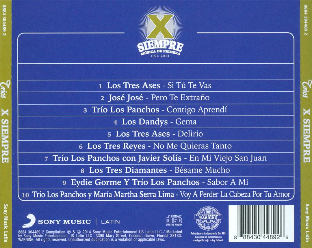 Trios X Siempre cover art