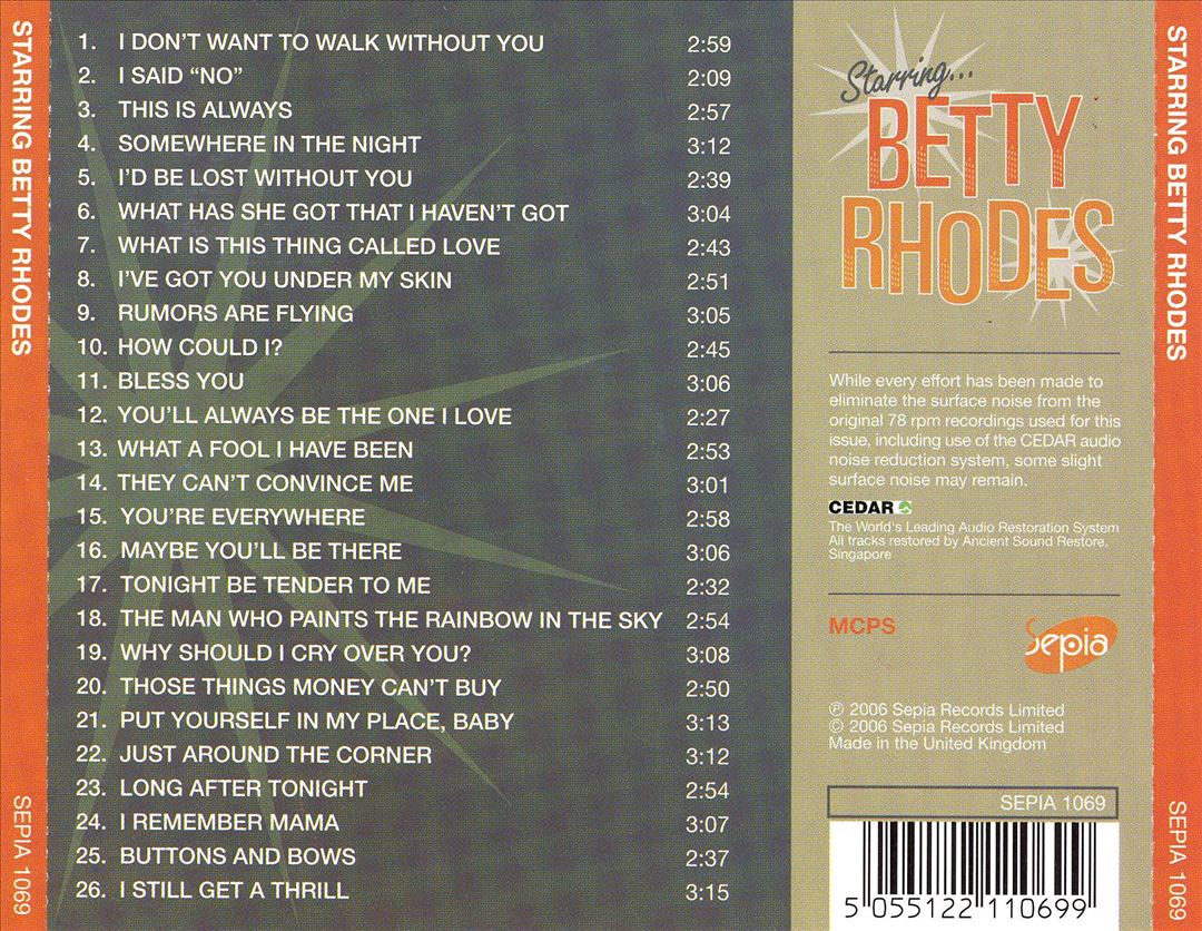 Starring Betty Rhodes cover art
