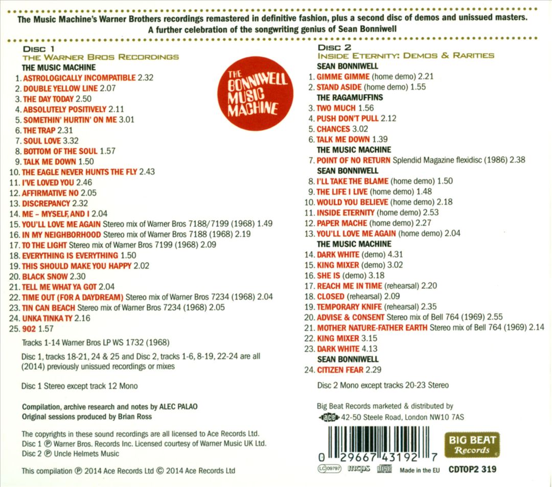Bonniwell Music Machine [Big Beat] cover art