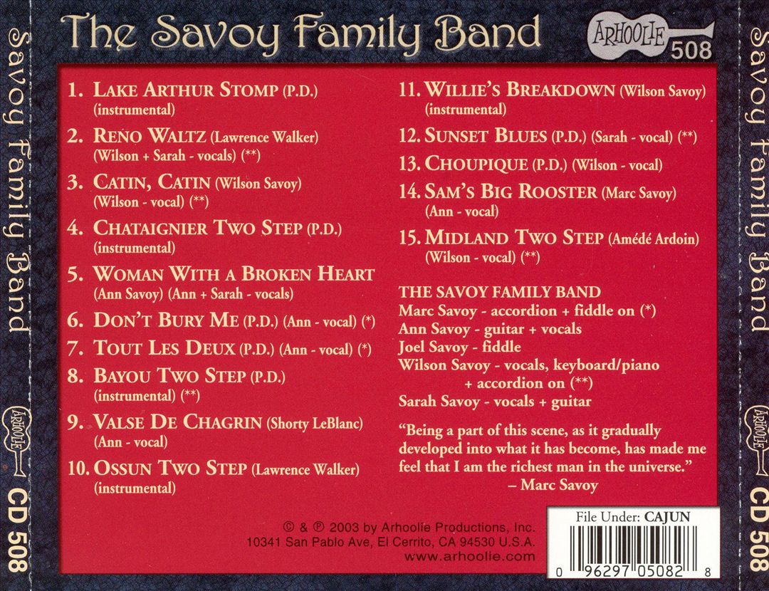 Savoy Family Album cover art