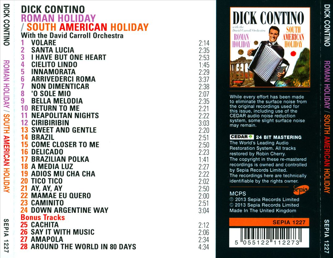 Roman Holiday/South American Holiday cover art