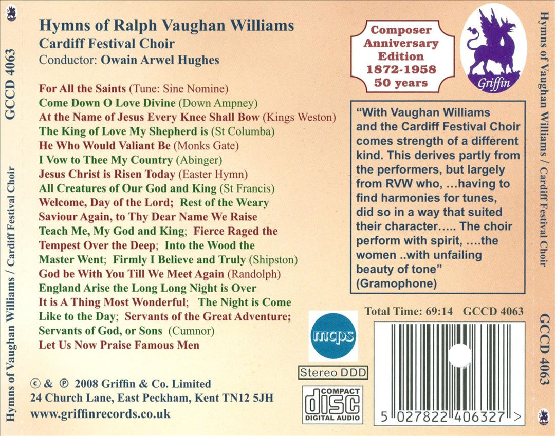 Hymns of Vaughan Williams cover art