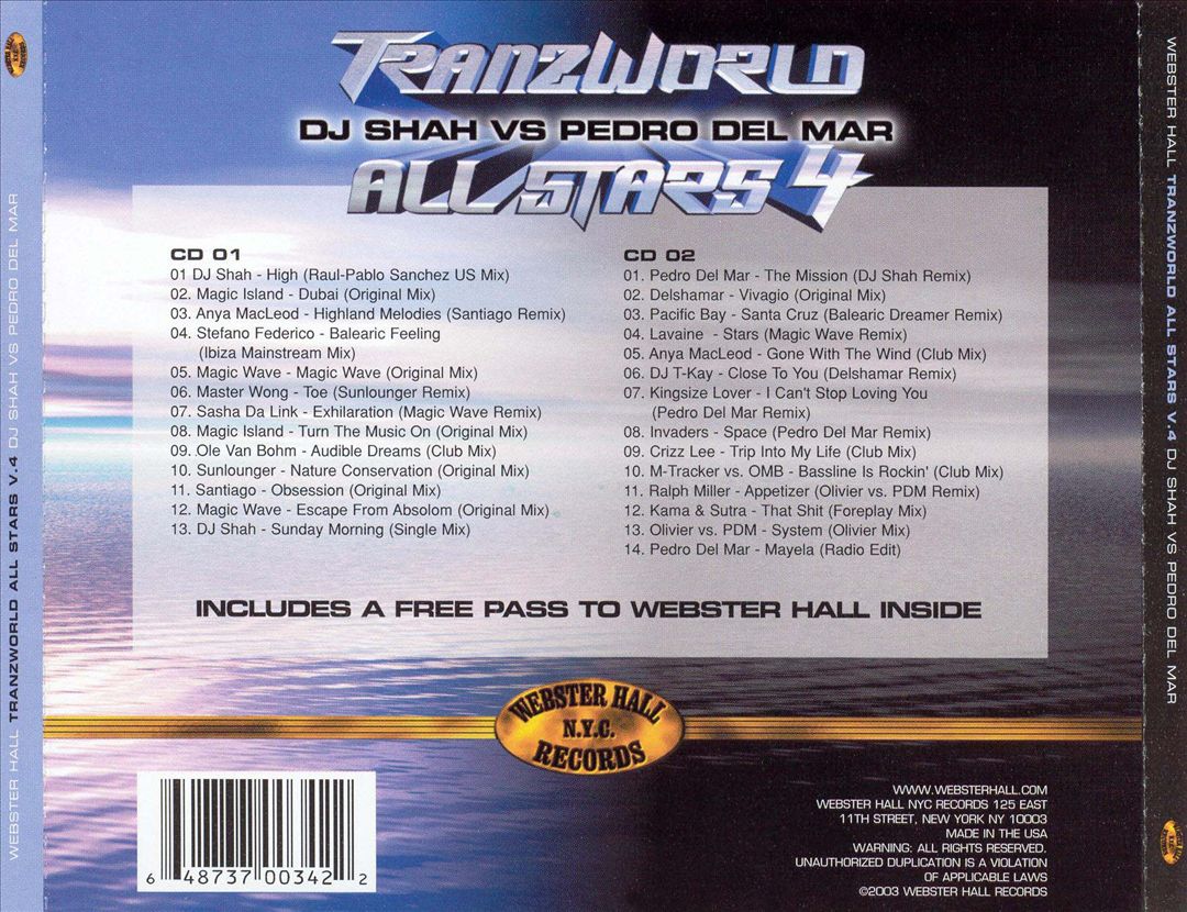 Webster Hall's Tranzworld Allstars, Vol. 4 cover art