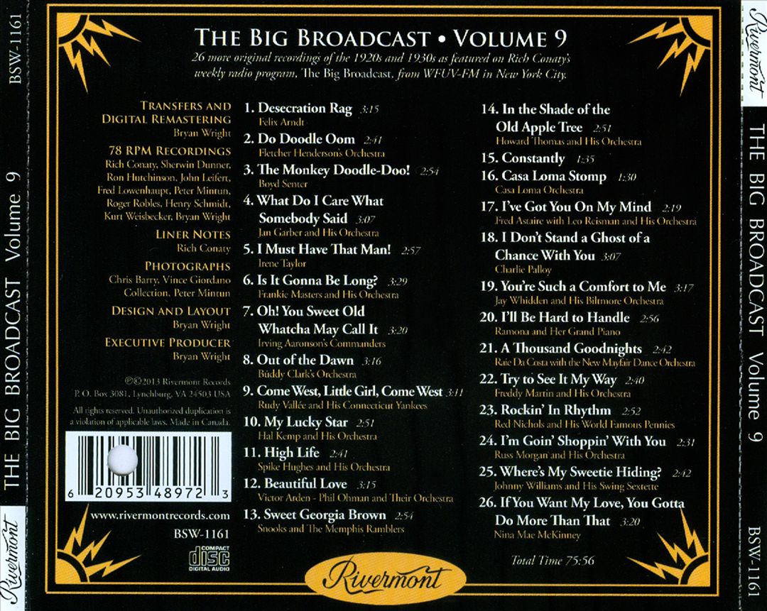 Big Broadcast, Vol. 9 cover art