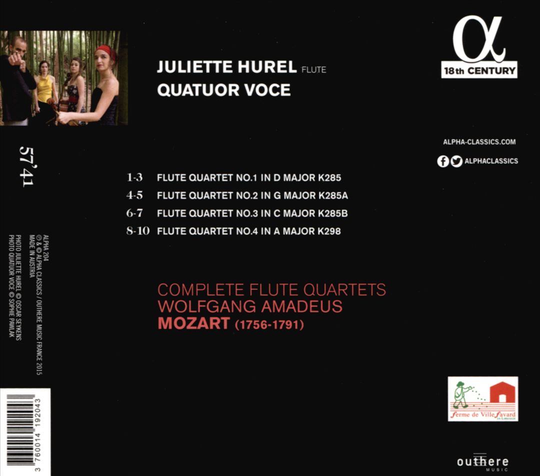 Mozart: Complete Flute Quartets cover art