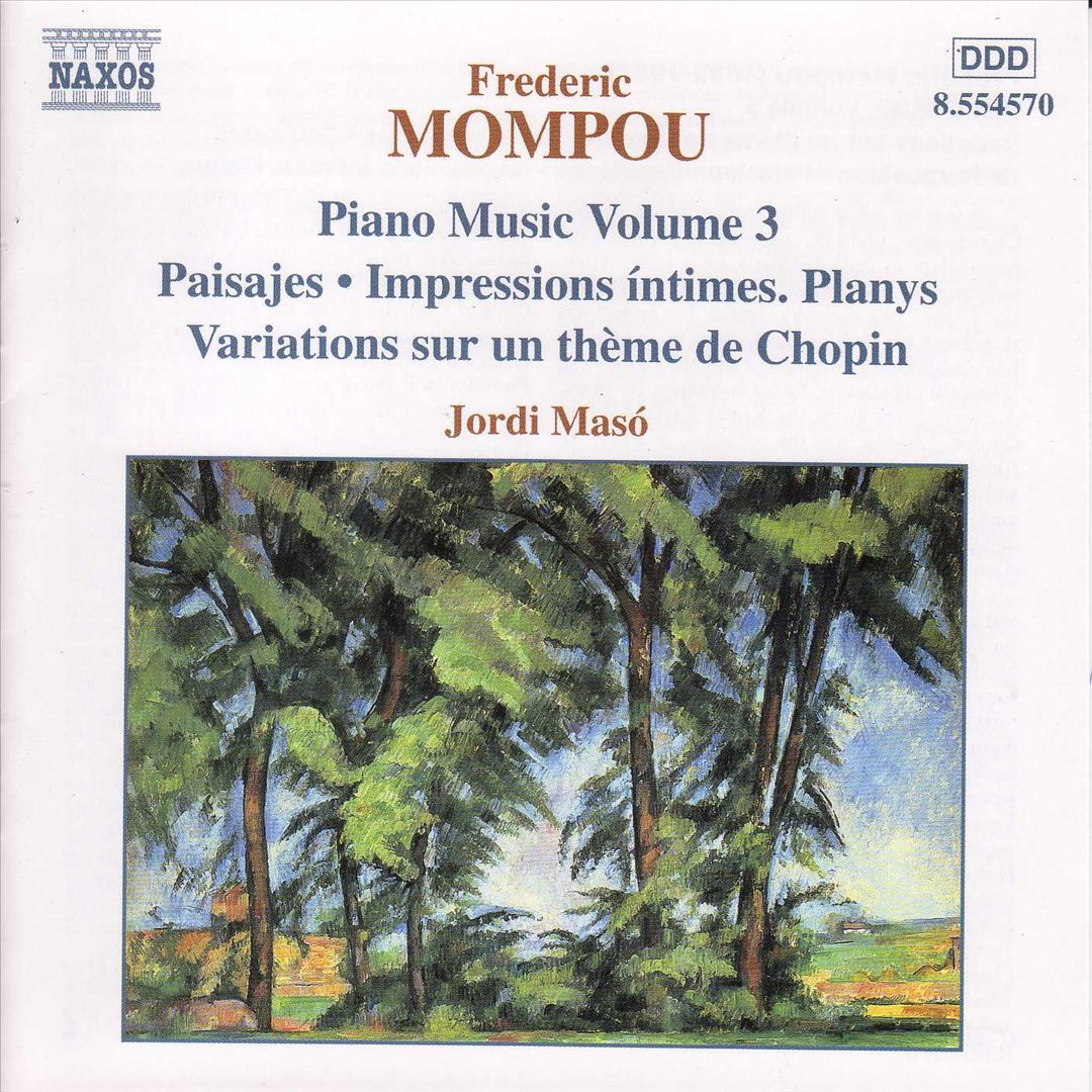 Frederic Mompou: Piano Music, Vol. 3 cover art