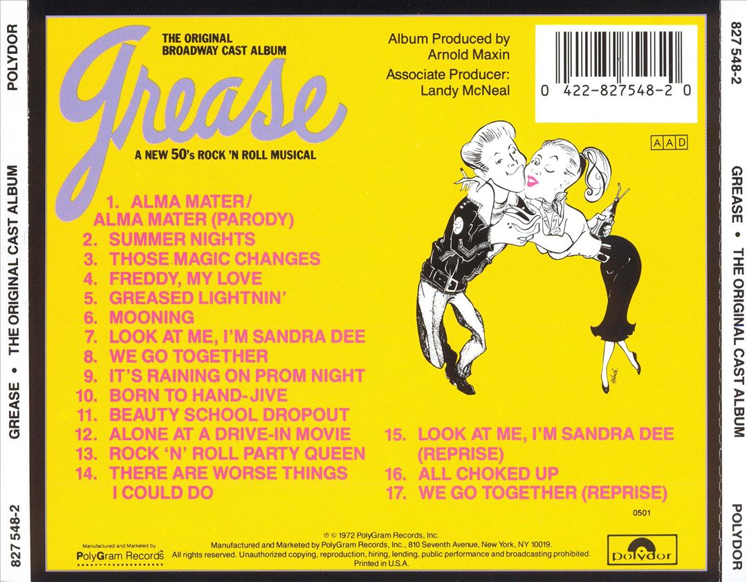 Grease [Original Broadway Cast] cover art