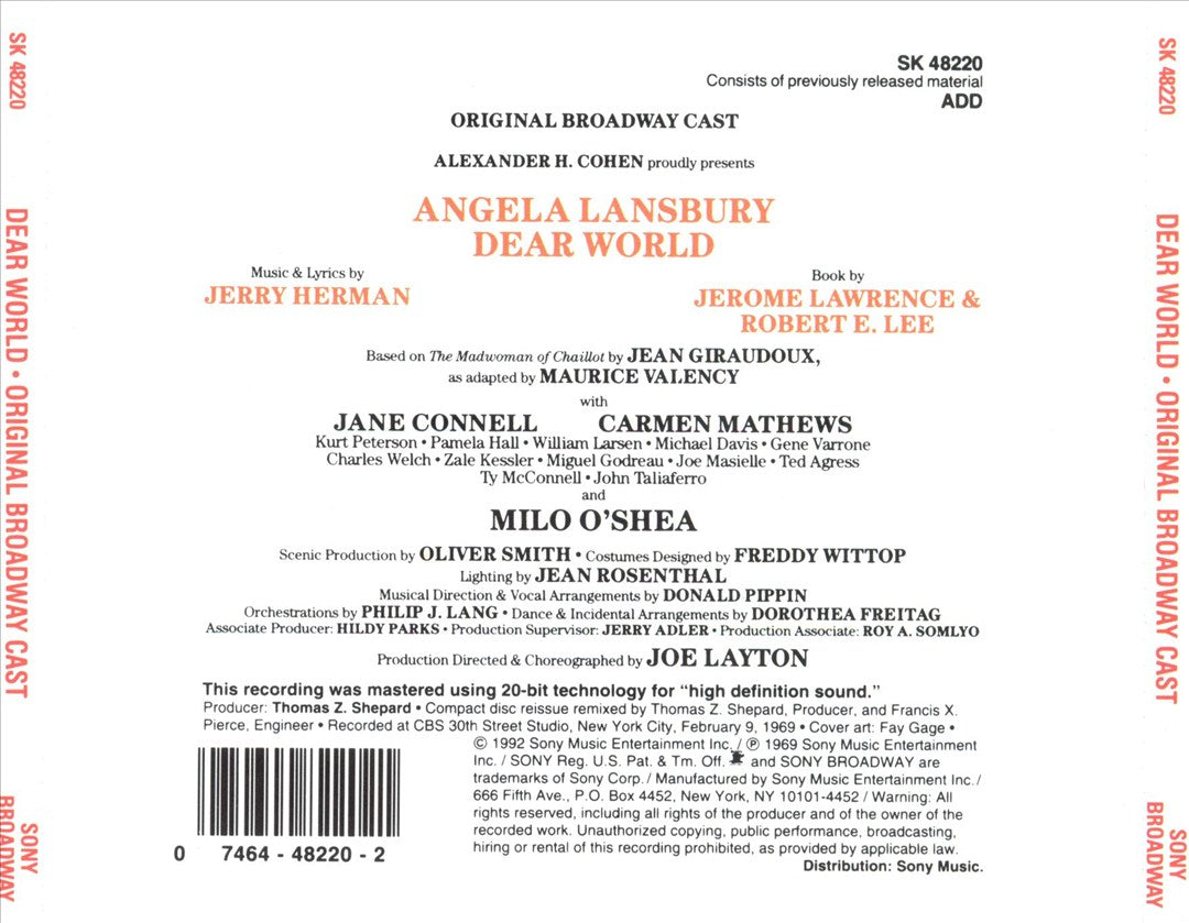 Dear World [Original Broadway Cast] cover art