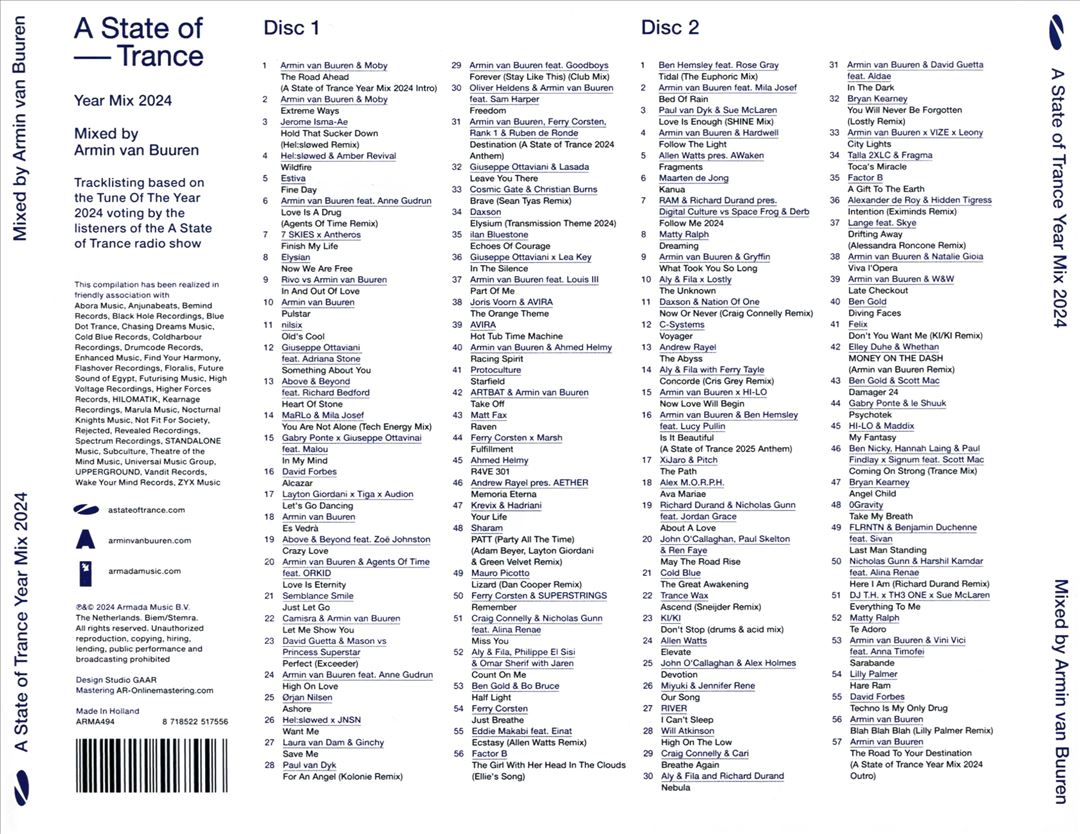 State of Trance Year Mix 2024 cover art