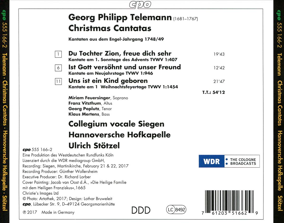 Georg Philipp Telemann: Christmas Cantatas II cover art