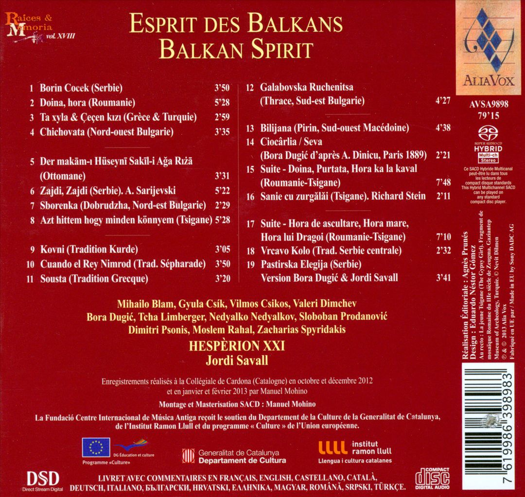 Esprit des Balkans (Balkan Spirit) cover art