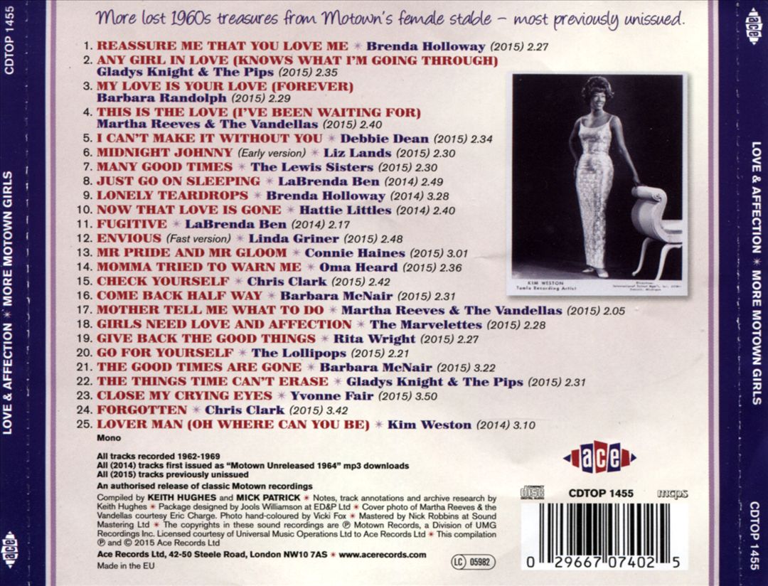 Love & Affection: More Motown Girls cover art
