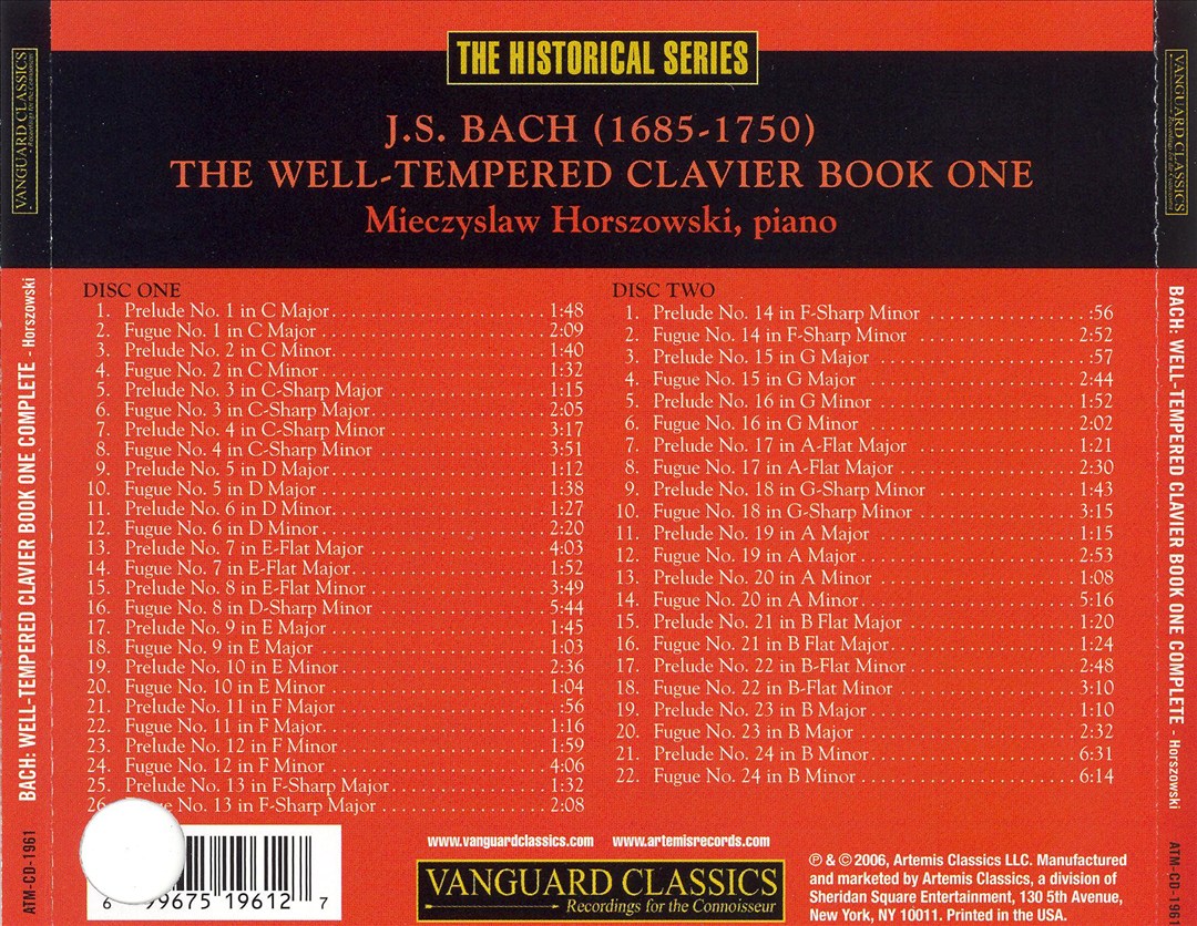 J.S. Bach: The Well-Tempered Clavier, Book 1 Complete cover art