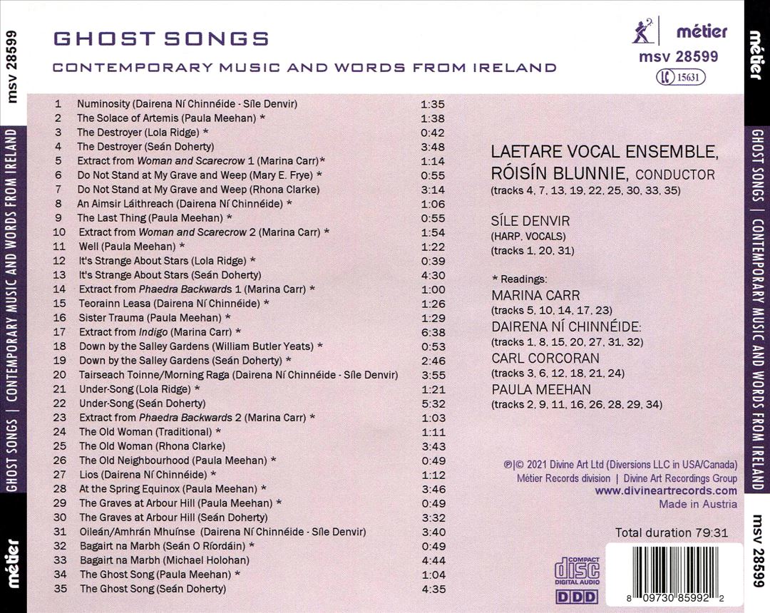 Ghost Songs: Contemporary Music and Words from Ireland cover art