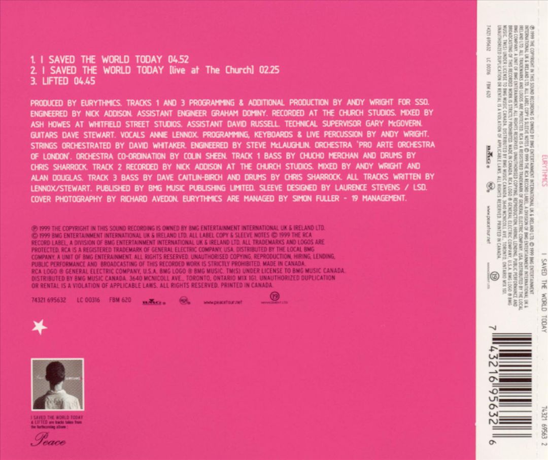 I Saved the World Today, Pt. 1 [UK CD Single] cover art