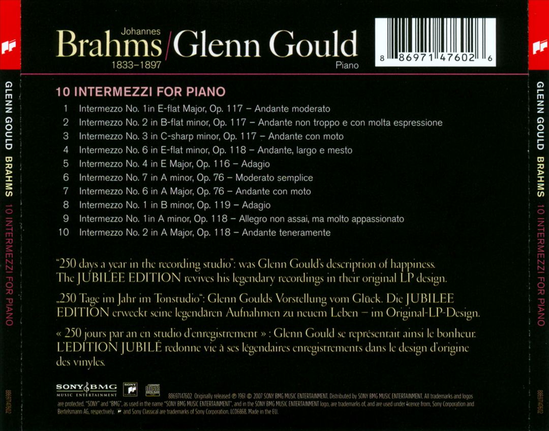Brahms: 10 Intermezzi cover art