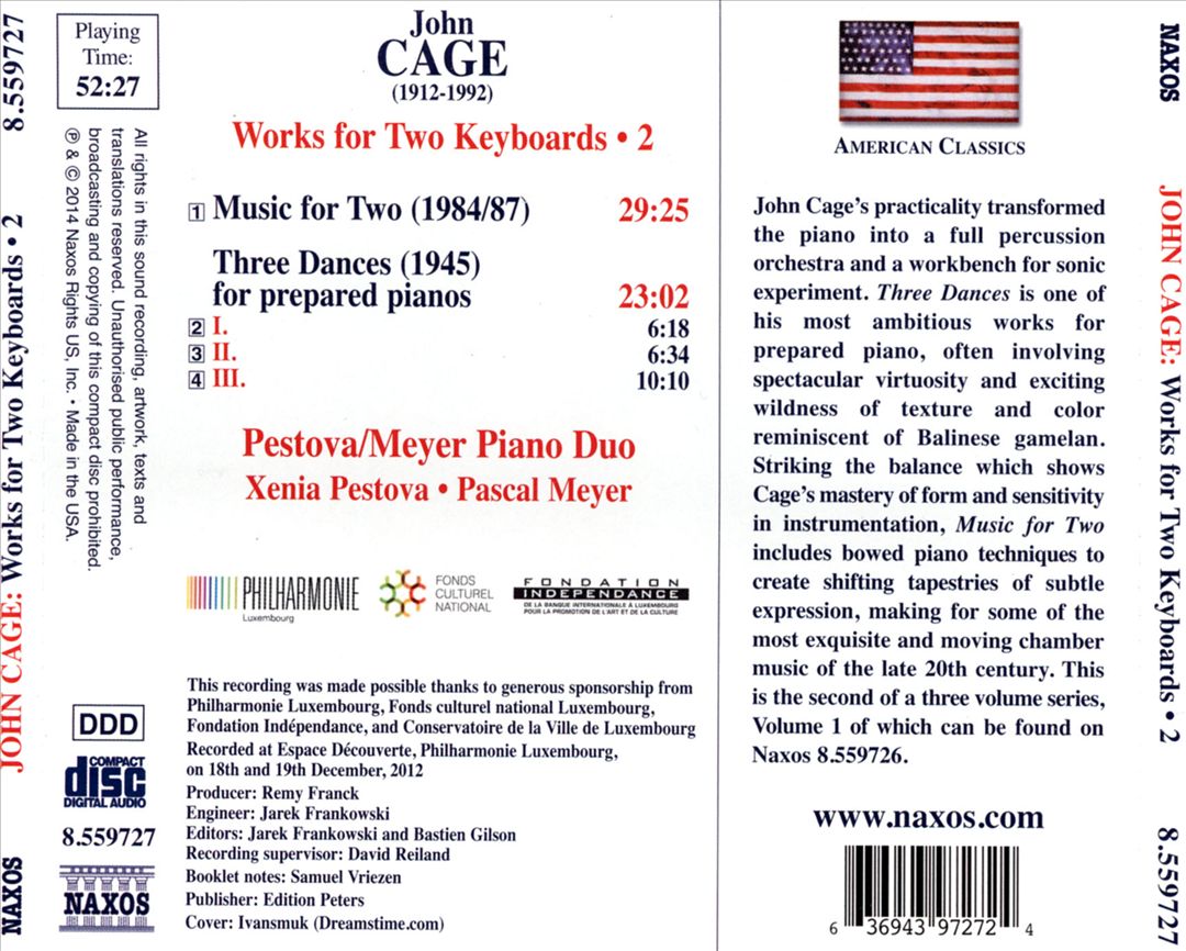 John Cage: Works for Two Keyboards, Vol. 2 cover art
